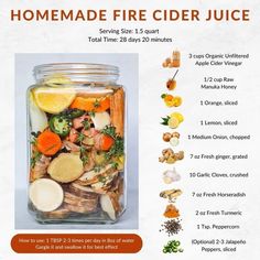 Holly Renée Herbs For A Cold, Diy Fire Cider Recipe, Homemade Fire Cider Recipe, Diy Fire Cider, Benefits Of Fire Cider, Fire Cider Recipe Benefits, Diy Cold Remedies, Ginger Oil Benefits, Herbs For Colds