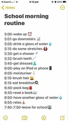 Before School Routine, Good Apps For Iphone, Morning Checklist, Routine Schedule, Daily Routine Planner, School Routine, Routine Planner, Learning To Say No