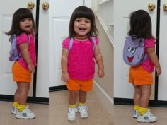 Dora The Explorer Family Costume, Diy Lilo Costume, Dora Halloween Costume, Dora The Explorer Costume, Dora Costume, Lilo Costume, Inexpensive Halloween Costumes, Halloween Costume Toddler Girl