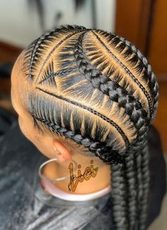 Stitch Braid Styles, Ghana Weaving Hairstyles, Cornrow Updo, Cornrows With Box Braids, Braids For Women, Weaving Hairstyles, Stitch Braid, Scalp Braids, Braiding Hairstyles