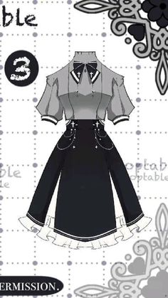 an image of a dress pattern with the name's and number 3 on it