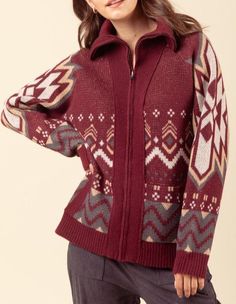 Stay cozy and stylish this winter with our Aztec Tribal Graphic Oversized Knit Sweater Jacket! Featuring a front zip up, side pockets, and a wide collar, this jacket also has raglan long sleeves and a ribbed hem. Perfect for cold weather, it's a Christmas sweater, a western blazer, and a winter essential all in one! Made with 95% polyester, 3% acrylic, and 2% spandex. Exchanges We have a 7-day exchange policy, which means you have 7 days after receiving your item to request an exchange. We only Western Blazer, Oversized Knit Sweater, Aztec Sweater, Winter Essentials, Stay Cozy, Christmas Sweater, Sweater Jacket, Cold Weather, Knit Sweater