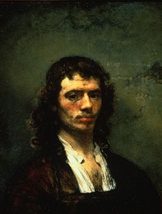 a painting of a man with long hair