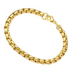 PRICES MAY VARY. DESIGN - stylish round box bracelet for men & women, this stainless steel chain bracelet in gold designed with special box links fabricated together to form beautiful geometric chain. high polished shiny smooth surface makes it comfortable to wear and gives it a modern and elegant look, along with optimal 5mm thickness and length range from 6.5 to 29 inches, this bracelet is a winner! OCCASION - our unique rolo chain bracelet for women can be dressed up or down for any occasion, Chain Bracelet For Women, Chain For Men, Business Event, Men Bracelet, Round Box, Branded Gifts, Bracelet For Men, Gold Bracelet Chain, Layered Bracelets