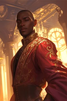 Cleric Character Design Male, King Character Art, Fantasy Noble, Black Royalty, Black Artwork, Amazing Drawings, Afro Art