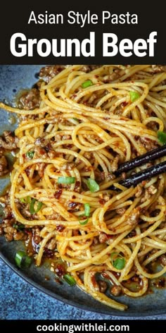 Bored of the red tomato sauce pasta? Try these Asian-style ground beef pasta. Ground Beef Roman Noodle Recipes, Pasta Dishes With Ground Beef, Hairstyles Thanksgiving, One Pot Dinner Recipes, Asian Ground Beef, Asian Ground Beef Recipes, Dinner Tonight Easy, Easy Asian Dishes, Pasta With Ground Beef