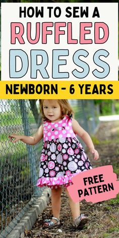 Free Dress Patterns For Kids Tutorials, Dolls Patterns Free Sewing, 4t Dress Pattern Free, Childrens Dress Patterns Free, Free Childrens Sewing Patterns, Baby Sewing Patterns Free Girl, Easy Toddler Dress Pattern, Sewing Kids Clothes Patterns