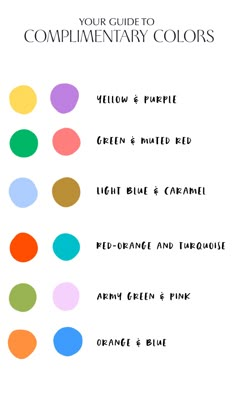 the color guide for complementary colors