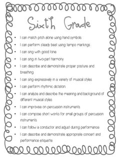 the 6th grade student's guide is shown in black and white, with text that reads