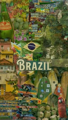 a collage of different pictures with the words brazil