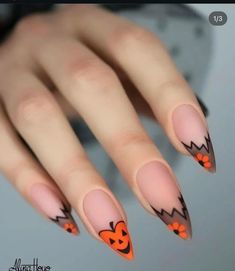 Halloween Nails Diy, Halloween Nails Easy, Sassy Nails, Gel Nails Diy, Pretty Nail Designs, Halloween Nail Designs, Halloween Nail