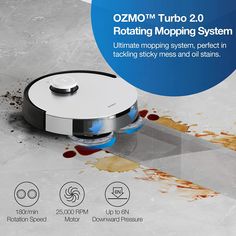 DEEBOT X1 Omni Robot Vacuum and Mop Combo with Self-Empty and Auto-Clean Station, 5000Pa Vacuum Cleaner Design, Mop System, Spin Mop, Fast Cleaning, Mop Pads, Oil Stains