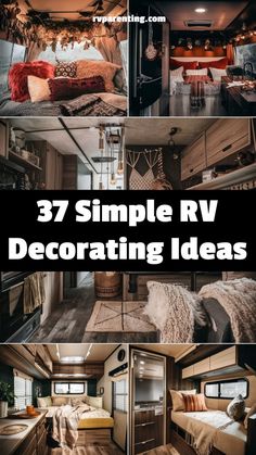 rv decorating ideas that are easy to do in the living room and bedroom area