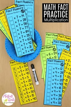 printable math fact practice for kids with numbers and place value mats on the table