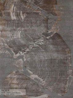 an abstract painting with brown and white lines on the bottom, in shades of gray