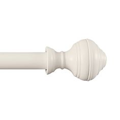 a white curtain rod on a white background