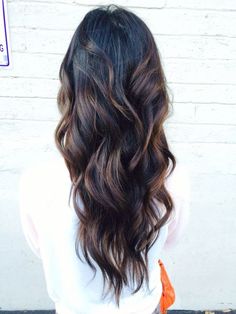 Platted Hair, Balayage Hair Dark Black, Ombre Hair Color For Brunettes, Black Hair Balayage, Mermaid Waves, Tousled Hair, Balayage Hair Dark, Black Hair With Highlights, Fall Hair Color For Brunettes