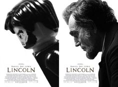 the movie poster for lincoln features abraham lincoln and his busturine, which appears to be an unknown creature