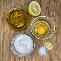 ingredients to make lemonade sitting on a wooden table