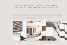 an article about architecture is shown in the magazine's website design, which features images of buildings and balconies