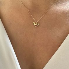 This 14K Gold Horse Necklace is designed carefully to brighten your neck. It is suitable for everyday use as well as for your special days. Can be a perfect gift with its stylish and ambitious look. Horse Necklace, 14K Solid Gold Running Horse Pendant, Graduation Gifts, Good Luck Necklace, Birthday Gift For Jockeys, Handmade Jewelry In some cultures, horses are traditionally associated with good luck and prosperity. They are often seen as symbols of strength and power. Wearing horse-themed jewel 14k Gold Jewelry As Gift, 16 Inch Length, Yellow Gold Necklaces With Hallmark For Birthday Gift, 14k Gold Necklaces With Hallmark For Birthdays, Dainty 14k Gold Necklace Birthday Gift, Dainty 14k Gold Necklace For Birthday, Dainty 14k Gold Necklace With Hallmark, Hallmarked 14k Gold Necklace For Birthday Gift, 14k Gold Hallmarked Necklace For Birthday, 14k Gold Necklace With Hallmark For Birthday