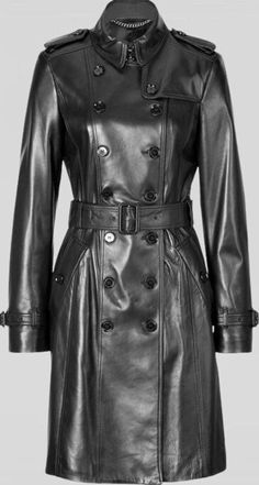 Description : Material : Lambskin Leather Color : Black Closure : Button & Belt Size : All Size Available Season : Winter, Spring, Fall. Women Fashion Long Leather Winter Coat, Valentine Gift Ladies Leather Trench Coat , Trench Coat Women, Leather Coat, Personalized Gifts | Military Real Leather Trench Coat | Handmade Long Overcoat Dear Customer, Please answer the below questions in order to serve you better : Shoulder = Chest = Arms = Waist = Sleeves= Tummy = Length of jacket = HIP = Actual hei Trenchcoat Style, Leather Coat Womens, Leather Coat Jacket, Jackets Denim, Long Overcoat, Trench Coat Style