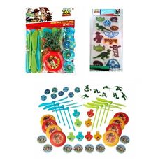 various toys and stickers for children to play with