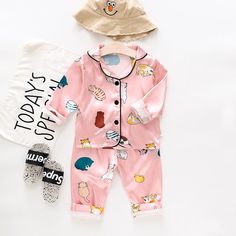 Cartoon Satin Pajamas Set - Momorii Summer Sleepwear, Set Style, Girls Summer Outfits