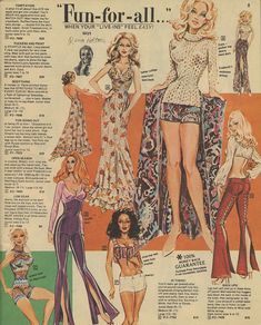 ADSAUSAGE ARCHIVES | Instant access to historical digital collections. Authentic 1970s Fashion, Fredrick Of Hollywood Vintage, 90s Fashion Drawings, 70 Pattern, Library Images, Vintage Swimsuits