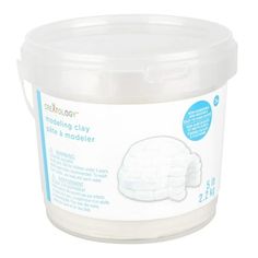 a white container that has some kind of cloth on it's lid and is sitting in front of a white background