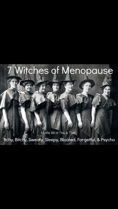 the book cover for 7 witches of menopase