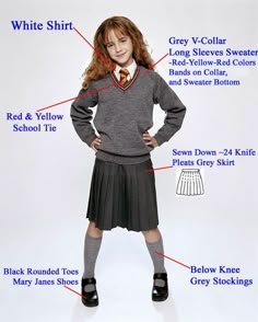 Hogwarts School Uniform, Hermione Granger Costume, Hermione Costume, School Uniform Girl, Harry Potter Kostüm, Harry Potter Halloween Costumes, Harry Potter Girl, Harry Potter Cosplay