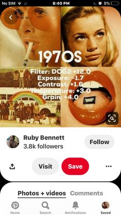 an iphone screen showing the movie poster for 1970's and then, it is now on