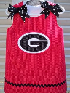 Georgia Go Dawgs A line dress by KidsSewCute on Etsy, $40.00 Florida State University Football, Tailgate Parties, Baby Bulldog, Georgia Dawgs, Go Dawgs, College Parties, Architecture Tattoo, Tailgate Party, One Clothing