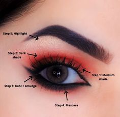 Eyeshadow Steps, Fashion Design Ideas, Make Up Tricks, Smokey Eye Makeup Steps, Sugar Cosmetics, Makeup Classes, Fall Eye Makeup