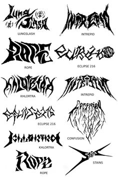 the different types of metal font