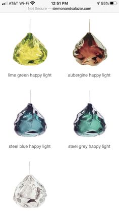 the different colors of diamonds are shown in this screenshote screen graber image