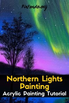 the northern lights painting acrylic painting book