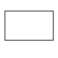 a black and white photo of a rectangle with one corner missing from the image