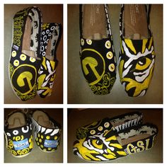 Grambling State University painted Toms Painted Toms, Shoe Makeover, Painted Shoes, Craft Gifts