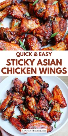 Sticky Asian Style Chicken Wings are my weakness! These sweet chili wings are sticky, crispy, and absolutely addictive. Perfect for game day or any gathering!  asian chicken wings air fyer | asian chicken wings baked | asian chicken wings recipe | asian chicken wings in the oven | asian chicken wings in air fryer | asian chicken wings marinade | asian chicken wings grilled | asian chicken wings sauce | asian chicken wings instant pot | asian chicken wings crockpot | asian chicken wings sides | crispy asian chicken wings | sticky and crispy asian chicken wings | asian chicken wing recipes soy sauce | spicy asian chicken wings Asian Style Chicken, Easy Asian Chicken, Asian Wings, Sweet Chili Wings, Chili Wings, Chicken Wing Marinade, Asian Chicken Wings, Spicy Asian Chicken