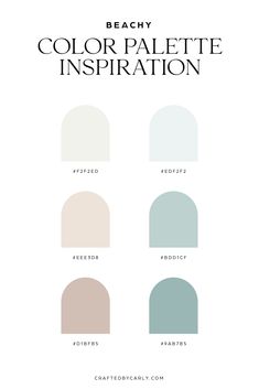 the beachy color palette is shown in different shades