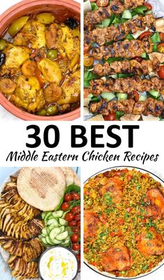 the best middle eastern chicken recipes for dinner, lunch or appetizers in 30 minutes