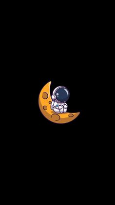 an image of a cartoon character sleeping on the moon