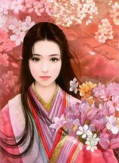 Chinese Lady, Chinese Drawings, Beauty Paintings, Geisha Art, Chinese Cartoon, Female Character Inspiration, Chinese Art Girl, Painting People, Painting Of Girl