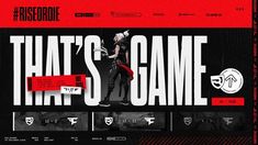 the website is designed to look like an action game