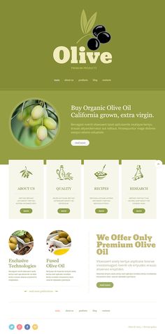 an image of olive oil website design