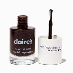 Claire's Nails, Pet Poems, Vegan Nail Polish, Dry Nail Polish, Dark Chocolate Brown, Dry Nails, Fashionable Jewelry, Nail Supply, Reed Diffuser