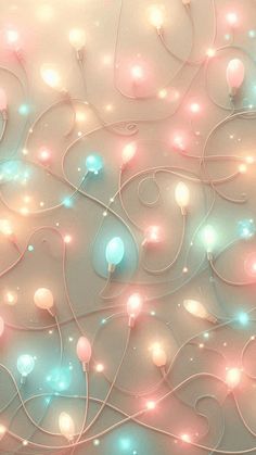 an abstract background with lights and swirls in pastel colors on a white wall