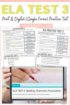 ELA Standardized Test Prep Grammar And Punctuation